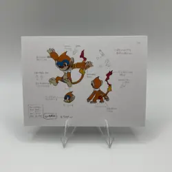 Pokemon Polaroid Monferno Sketch Art Card ZA STUDIO - Image 1