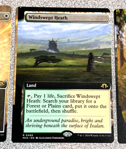 Major Miscut ERROR extended art WINDSWEPT HEATH connecting cards mtg Orims Chant - Image 1