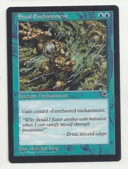 MTG TEMPEST: 1x NM- Steal Enchantment Magic the Gathering Card Gain Control Rare - Image 1