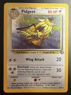 Pokemon Pidgeot Jungle Set Holo Rare 8/64 Unlimited Vintage Card TCG 2 - Image 2