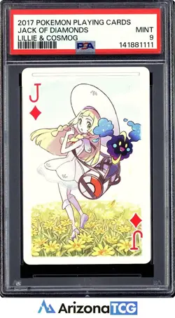 Pokemon 2017 Lillie & Cosmog Jack Of Diamonds Pokemon Playing Cards PSA 9 - Image 1