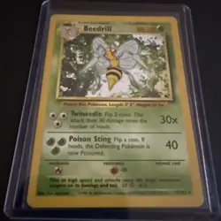 Beedrill 17/102 - RARE - BASE SET - VINTAGE WOTC POKEMON CARD - NM - Image 1