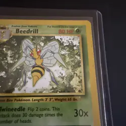 Beedrill 17/102 - RARE - BASE SET - VINTAGE WOTC POKEMON CARD - NM - Image 4