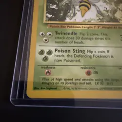 Beedrill 17/102 - RARE - BASE SET - VINTAGE WOTC POKEMON CARD - NM - Image 5