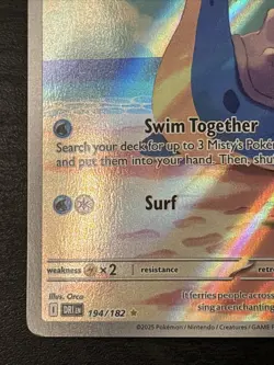 Misty's Lapras (art Rare) 194/182 Pokemon Card TCG Destined Rivals Nm - Image 5
