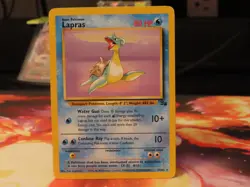Pokemon Lapras Fossil Rare Non Holo Moderately Played Vintage WOTC Card - Image 1
