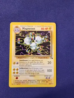 Pokemon Card Magneton Fossil Unlimited Rare Regular (Non-holo) 26/62 LP - Image 1