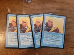 4x Anti-Magic Aura Legends Magic the Gathering MTG Card Vintage Rare Iconic Blue - Image 1