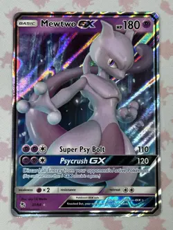 Mewtwo GX - 31/68 - Pokemon Hidden Fates Sun & Moon Ultra Rare Card NM - Image 1