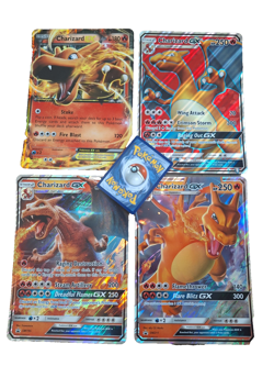 Pokemon Charizard GX & EX JUMBO Card lot of 4 - 11/106 SM60 SM211 SM195 - Image 1