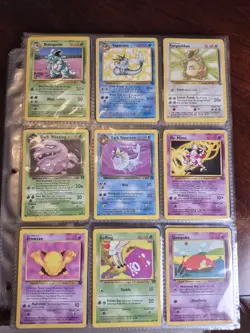 221 Pokemon CARD WOTC Vintage Binder 15 Holo/19 rare/14x 1st Edition/movie Promo - Image 1