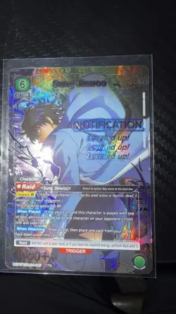 Bandai Union Arena Sung Jinwoo Action Card SR Holo 049 HP 4000+ Cost 6 - Image 1