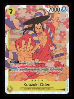 One Piece Kouzuki Oden Foil Card ST09-005 SR Starter Deck 9 NM - Image 1