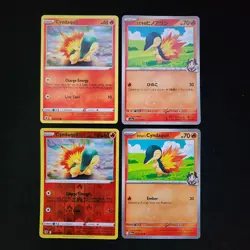 Pokemon Cyndaquil, Quilava, & Typhlosion x17 Card Lot Bundle - Image 1
