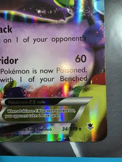 Pokemon Gengar EX Card 34/119 XY Phantom Forces Holo Rare Jumbo Card - Image 5