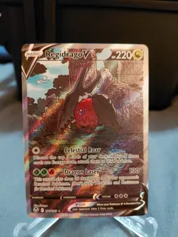 Pokemon TCG Regidrago V 184/195 Rare Silver Tempest Sword & Shield Holo Card - Image 1