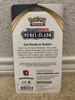 Pokemon Rebel Clash Gengar Checklane Blister 3 Card Booster Pack New! Sealed! - Image 2