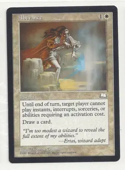 MTG WEATHERLIGHT: 1x NM- Abeyance Magic the Gathering Card NO Spells & Abilities - Image 1