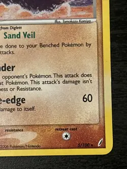 2006 Pokemon EX Crystal Guardians Dugtrio Holo Rare #5 Pokemon Card Lp(-) - Image 4