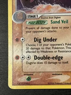 2006 Pokemon EX Crystal Guardians Dugtrio Holo Rare #5 Pokemon Card Lp(-) - Image 5