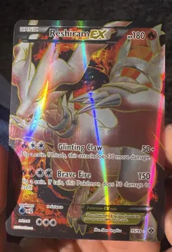 Reshiram EX Full Art Ultra Rare Holo 95/99 Next Destinies HP180 Pokemon Card LP - Image 1