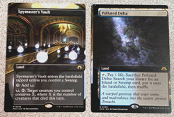 Major Miscut ERROR extended art POLLUTED DELTA w connecting card! mtg fetchland - Image 2