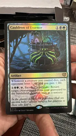 FOIL Cauldron of Essence #179 Secrets of Strixhaven SOS Magic The Gathering Rare - Image 1