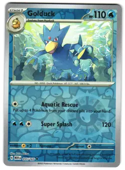 Golduck 055/165 Reverse Holo SV: Scarlet & Violet 151 Pokemon TCG - Image 1