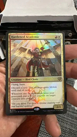 FOIL Hardened Academic #194 Secrets of Strixhaven (SOS) Magic The Gathering Rare - Image 1