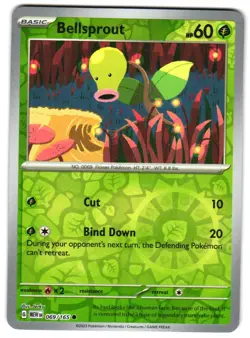 Bellsprout 069/165 Reverse Holo SV: Scarlet & Violet 151 Pokemon TCG - Image 1