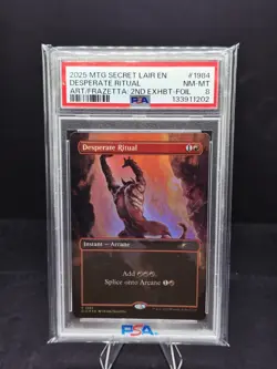 2025 Magic The Gathering Desperate Ritual Frank Franzetta Secret Lair Foil PSA 8 - Image 1