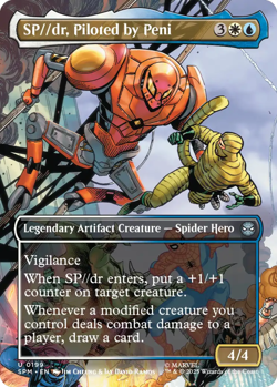 SP//dr, Piloted by Peni - Borderless NM, English MTG Spider-Man - Main Set - Image 1