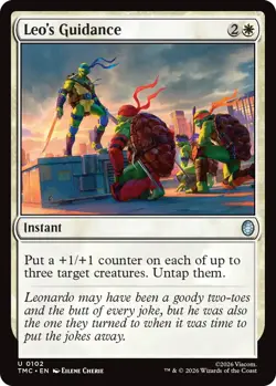 4 x Leo's Guidance - Commander: Teenage Mutant Ninja Turtles - NM-Mint - MTG - Image 1