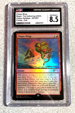 2022 mtg CHAOS WRAP Holiday Promo Foil Stamp MISPRINT ERROR I combine ship - Image 1