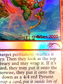 2022 mtg CHAOS WRAP Holiday Promo Foil Stamp MISPRINT ERROR I combine ship - Image 3