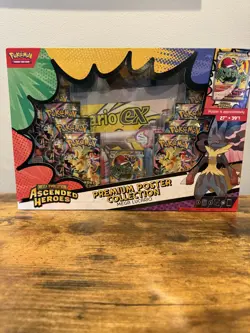 Pokemon TCG Mega Evolution Ascended Heroes Poster Collection Box Mega Lucario - Image 1