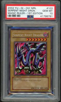 Serpent Night Dragon MRL-103 1st Edition Secret Rare Yugioh PSA 10 *791 - Image 1
