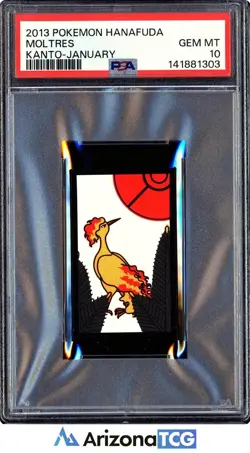 Pokemon 2013 Moltres Kanto-January Pokemon Hanafuda GEM MINT PSA 10 - Image 1