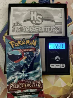 Heavy 22.87g Pokemon Sealed Paldea Evolved Booster Pack - Image 1