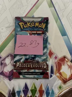 Heavy 22.87g Pokemon Sealed Paldea Evolved Booster Pack - Image 2