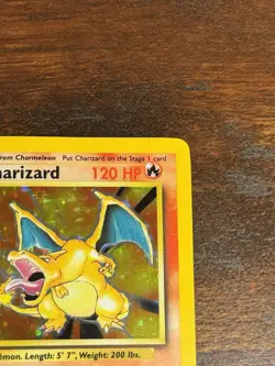 Vintage CLEAN FRONT Pokemon Charizard Base Set Holo Rare Card 4/102 - Image 3