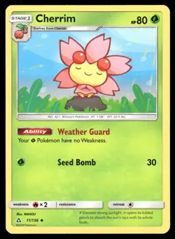 Cherrim 11/156 Uncommon Ultra Prism Pokemon Lightly Played - Image 1
