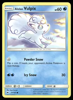 Alolan Vulpix 27/147 Common Burning Shadows Pokemon Lightly Played - Image 1