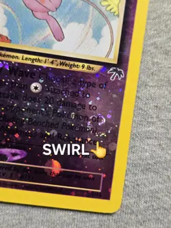 Mew 1/18 Pokemon Southern Islands Reverse Holo Rare 2x SWIRLS - Image 3