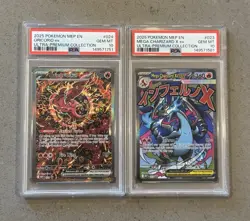 Pokemon Promo 023 MEGA CHARIZARD X EX & 024 ORICORIO EX PSA 10 UPC PSA 10 Set - Image 1