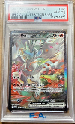 Pokemon 2025 Reshiram ex 166/086 Sv: White Flare Holo PSA 10 Gem Mint - Image 1