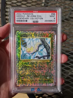 Pokemon Legendary Collection Reverse Holo Weedle #99/110 PSA 9 MINT - Image 1