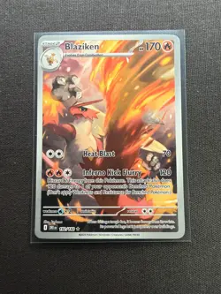 Pokemon Destined Rivals Blaziken 192/182 Illustration Rare Holo NM/M - Image 1