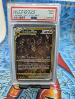 Pokemon Giratina VSTAR Secret Rare GG69/GG70 Crown Zenith Holo PSA 9 - Image 1