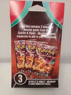 Pokemon TCG: Obsidian Flames 3 Booster Packs | MJ Holdings Box - Image 2